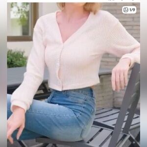 SweatyRocks Women's Long Sleeve Button Front V Neck Soft Knit Cardigan Sweater